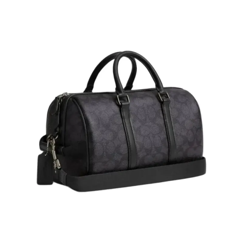 COACH Venturer Artificial Leather Boston Bag Shoulder Bag Crossbody Bag Handbag Large Size Men's Gray Black-1