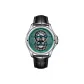 White Case Green Dial Black Strap-OBL-DK-BV