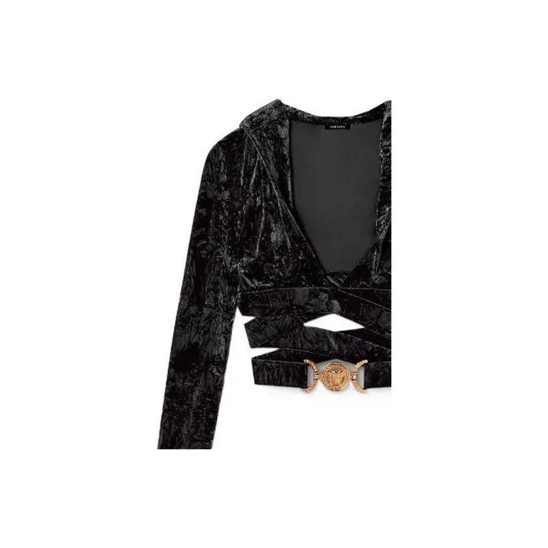 VERSACE Velvet Top 'Black'-6