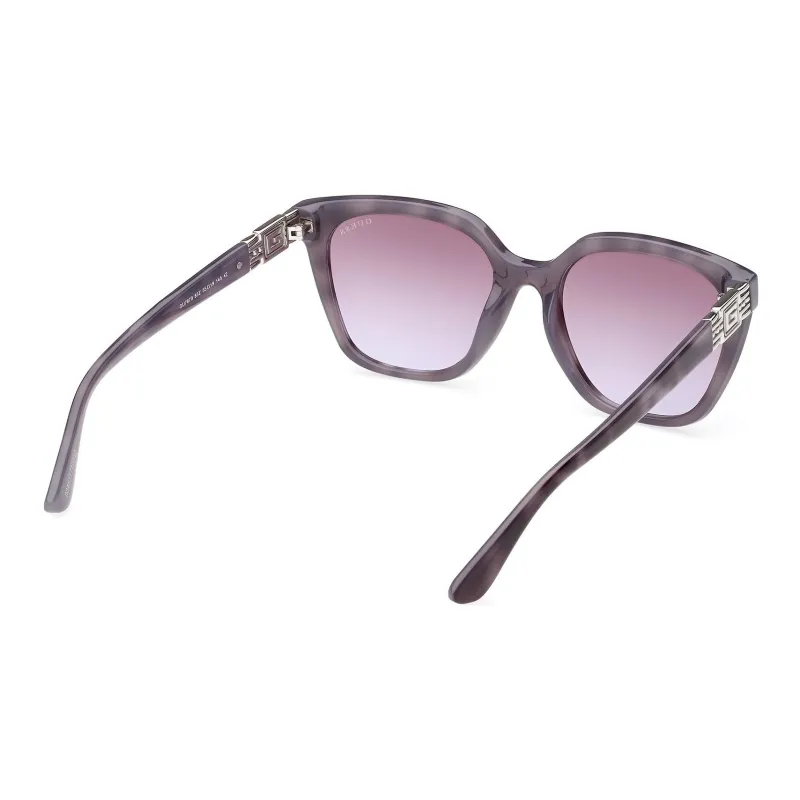 GUESS Plastic Irregular Shape Sunglasses Women's Brown-2