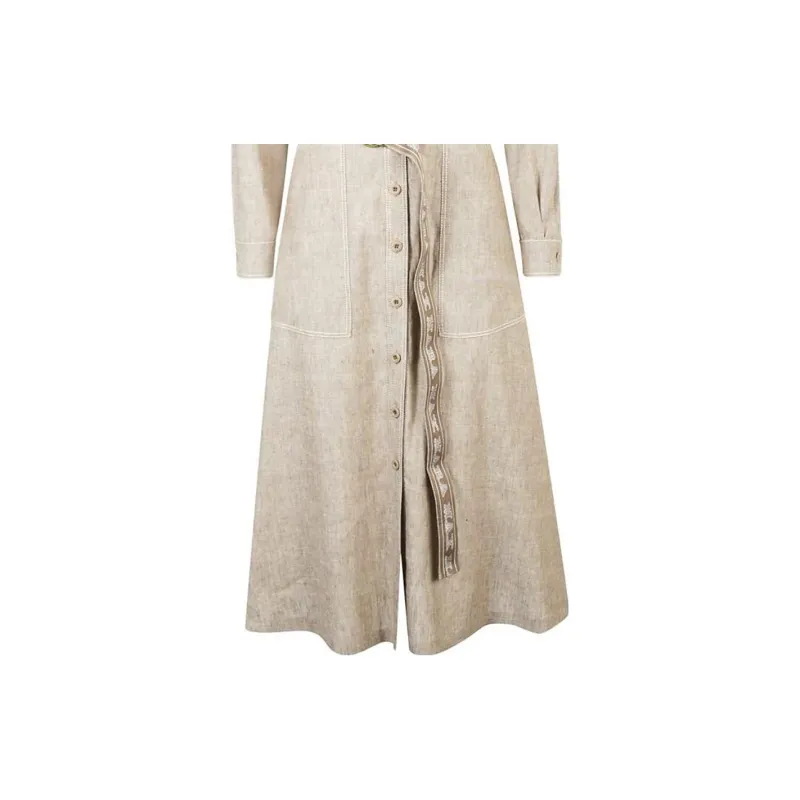 MaxMara Long Sleeved Dress Women's Gray-5
