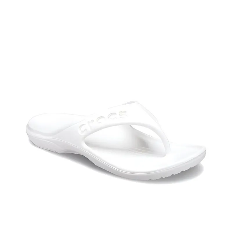 Crocs Baya Minimalistic Casual Flip Flops White-2