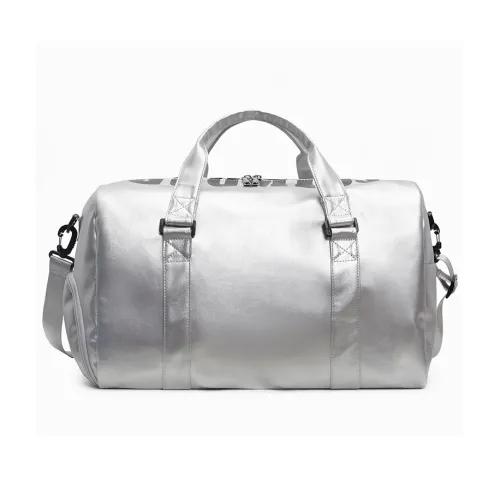 SURELAPTOP PU Portable Crossbody Travel Bag Unisex Silver/Black/Blue