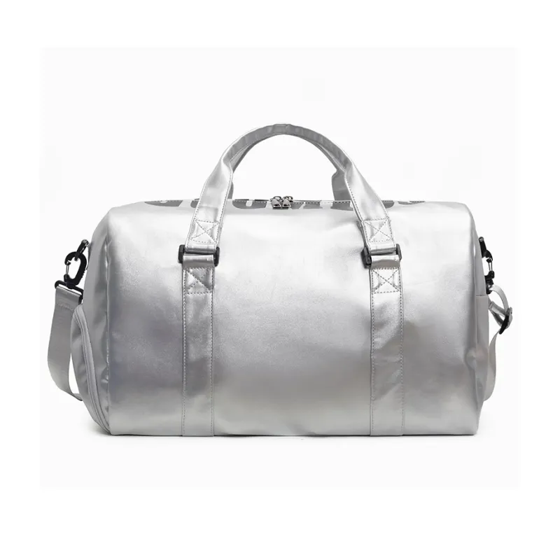SURELAPTOP PU Portable Crossbody Travel Bag Unisex Silver/Black/Blue-0
