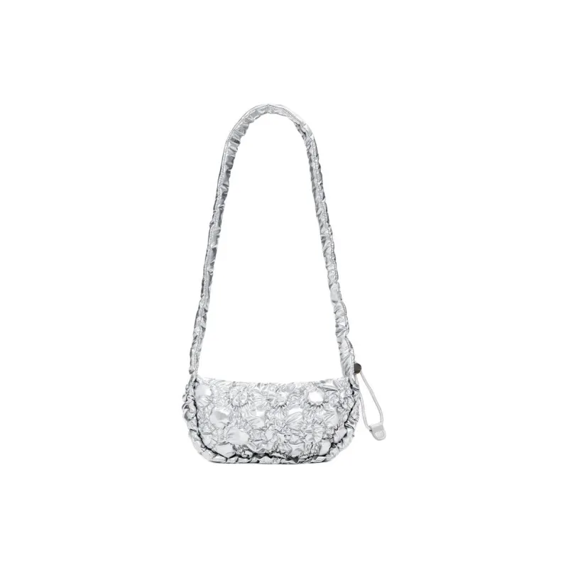 Desigual Polyester Shoulder Bag Small Size Women's Silver-1
