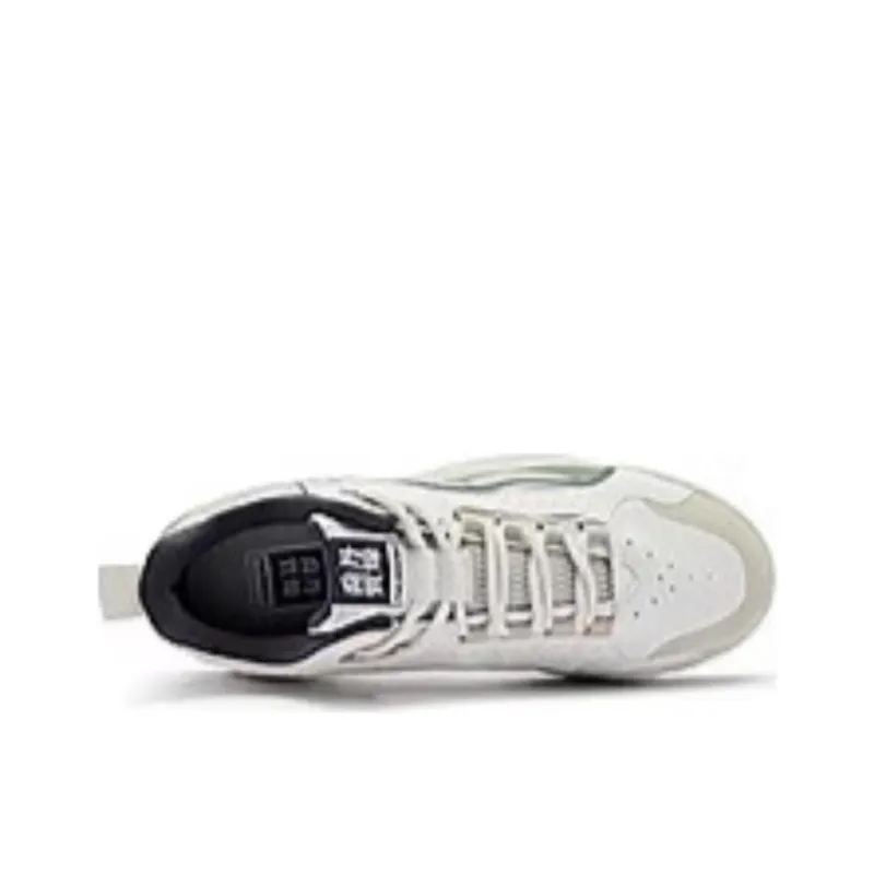 QIAODAN Zhang Craziness IV Anti Slip Wear Resistant Low Top Skateboard Shoes Men's White Umber-3