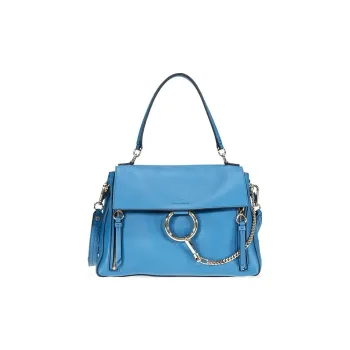 Chloe Faye Suede Calfskin One Shoulder Handbag Women's Blue