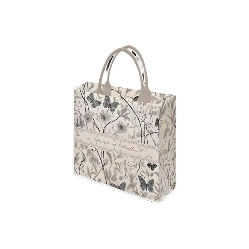 AOSONG Suede Technical Fabric Handbag Regular Women's Wisteria Butterfly-1