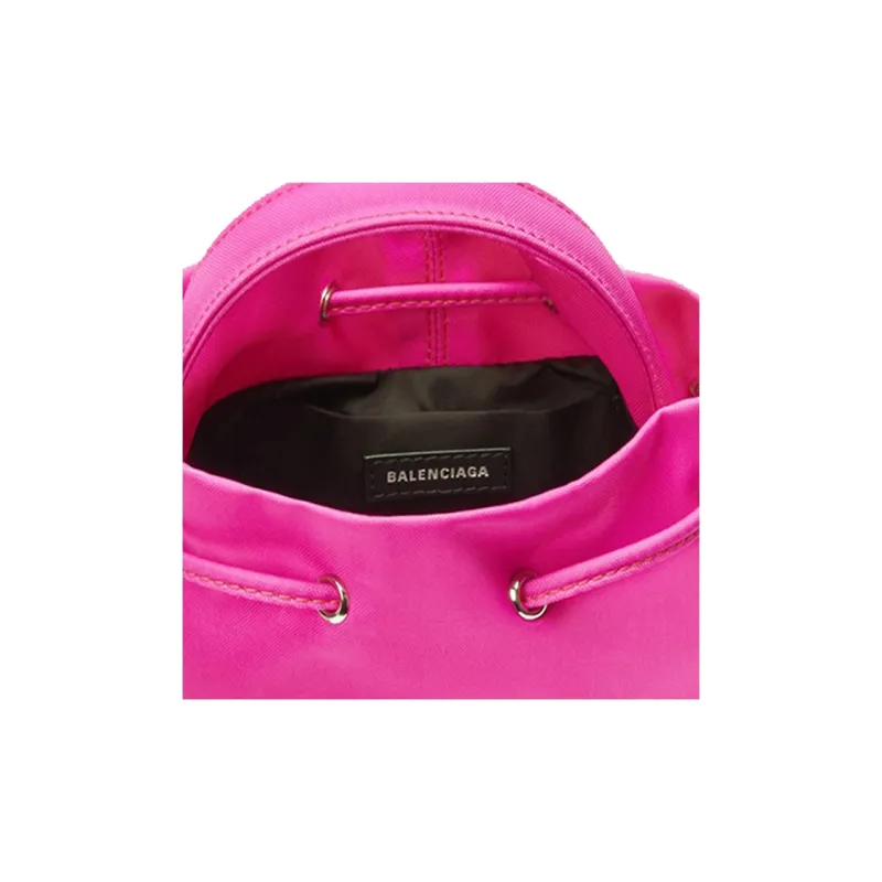Balenciaga WHEEL Nylon Bucket Bags One Shoulder Handbags Women's Pink-5