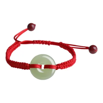 Cardamom Time Hetian Jade Bracelets Pale Greenish White Jade Unisex