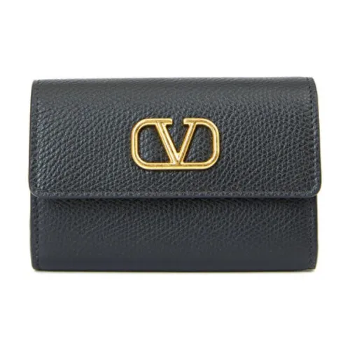 Valentino Calfskin Wallet Women's Black
