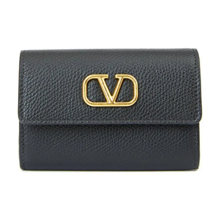 Valentino Calfskin Wallet Women's Black-0
