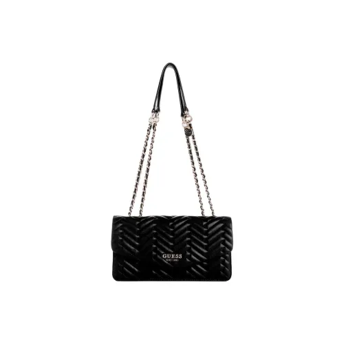 guess Noelle Artificial Leather Envelope Bag Shoulder Bags Medium Size Women's Black