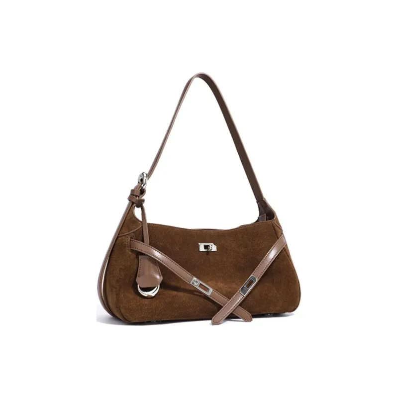 COURONNE Cow Leather Handbag, Shoulder Bag Large Size Women's Blueberry Purple-10
