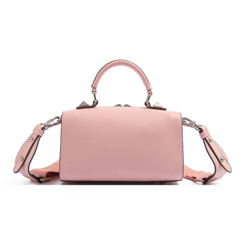 MISS GAIL Synthetic Leather Shoulder Bag, Crossbody Bag, Handbag Regular Women's Pink/Gray-2