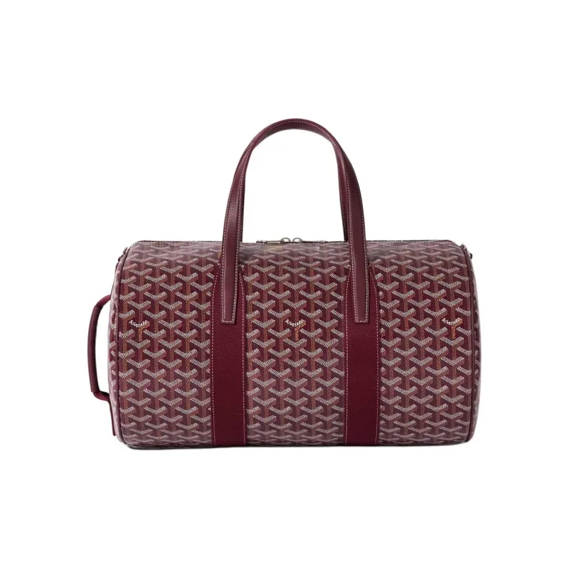 GOYARD Canvas With Calfskin Sports Bag Travel Bag Unisex Burgundy Color-0