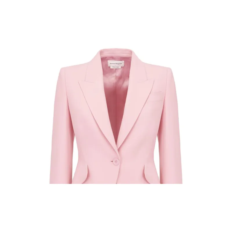 Alexander McQueen Peak Shoulder Pad Single Breasted Blazer-5