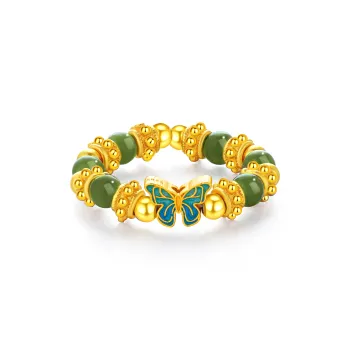 Lao Feng Xiang Hetian Jade Rings Jasper Women's