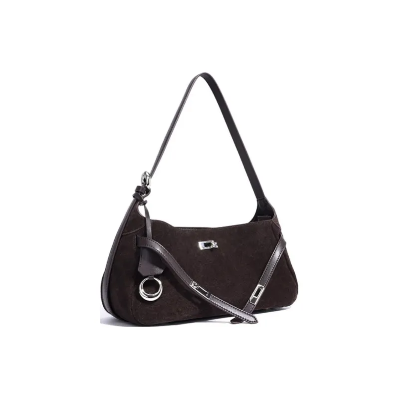 COURONNE Cow Leather Handbag, Shoulder Bag Large Size Women's Blueberry Purple-8