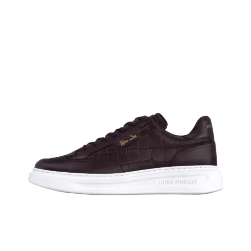 LOUIS VUITTON Beverly Hills Low-Top Skateboard Shoes Men's Brown