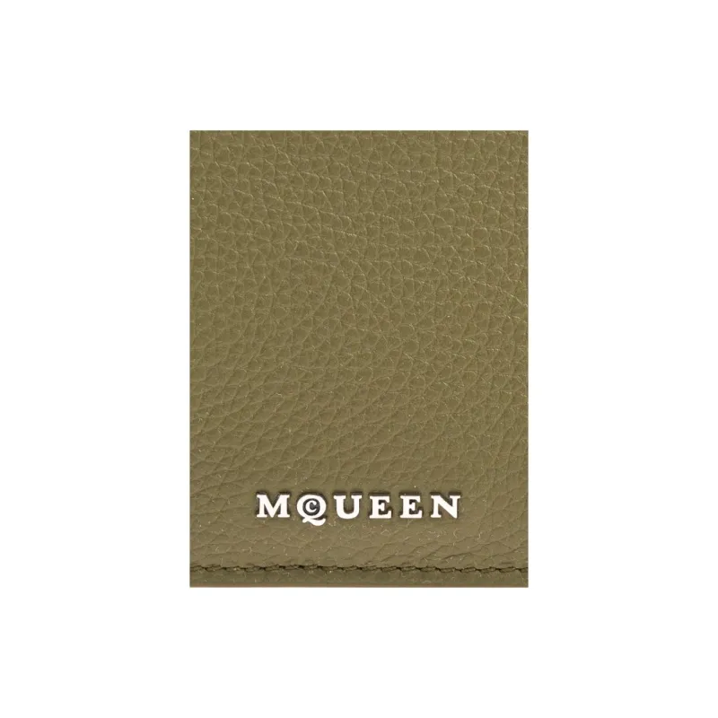 Alexander McQueen Lambskin Card Holder Women's Green-3