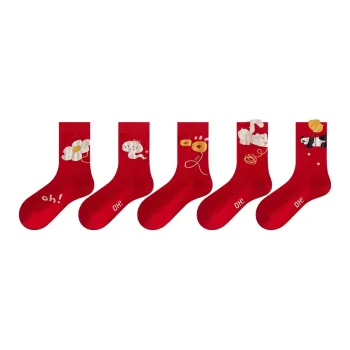 MIIOW Honmei Honmei Series Mid Calf Socks Unisex 5 Pack
