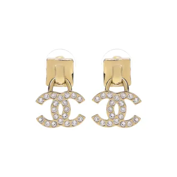 CHANEL Earrings Women's Gold