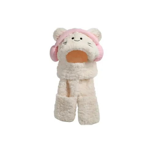 FREE RABBITⅡ Fall And Winter Warm Cold Resistant Ear Protecting Hooded Scarf Hoods & Plush Hats Unisex