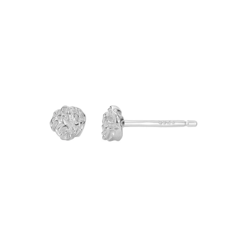 KING OF BLING 925 Sterling Silver Stud Earrings Unisex-0