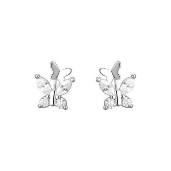 CLARKIA FLOWER 999 Fine Silver Stud Earrings Women's