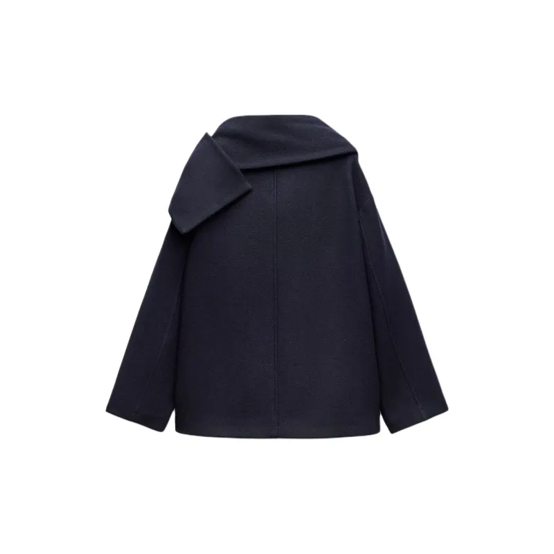 ZARA Coats Women's Marine Blue-1