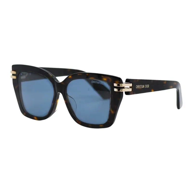 DIOR Plate Frame Square Sunglasses Unisex Tortoiseshell-0
