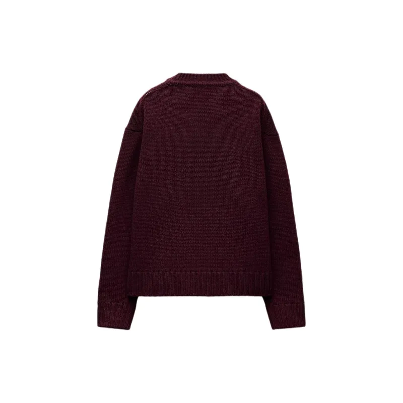 ZARA Sweaters Women's Burgundy-1