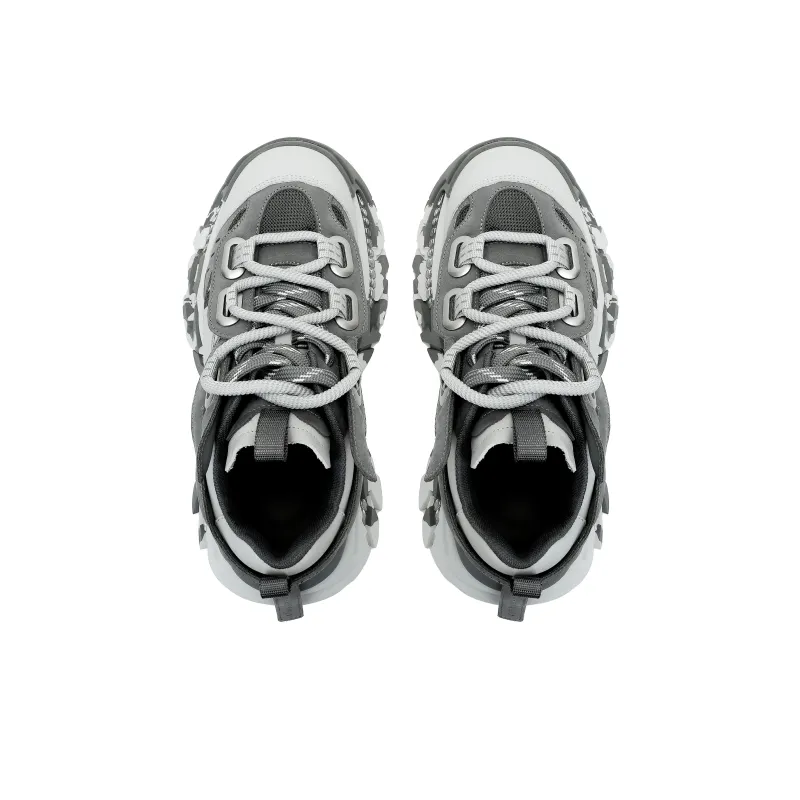 NUTTINESS Ruins Collection Abrasion Resistant Breathable Height Increasing Low Top Chunky Sneakers Unisex-30