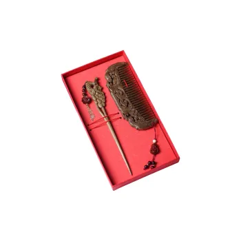 SHUZHUO Phoebe Zhennan Wooden Comb With Hair Ties Women's