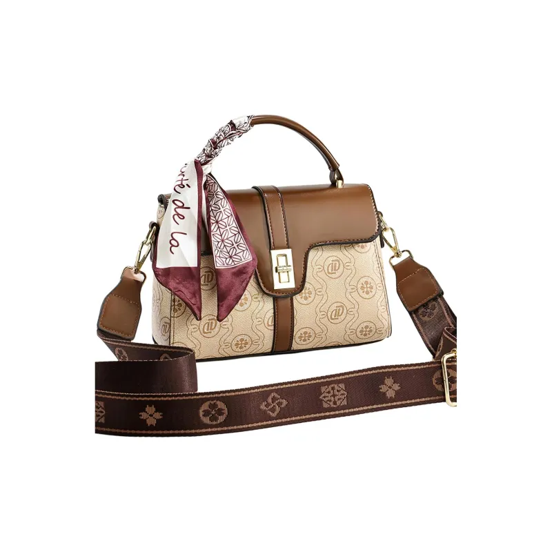 BRINCH PU Shoulder Bag Crossbody Bag Handbags Regular Women's Khaki Plaid/Coffee Plaid/Ecru Print/Khaki Print-9