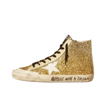 Golden Goose Francy Penstar High-Top Skateboard Shoes Women's Gold