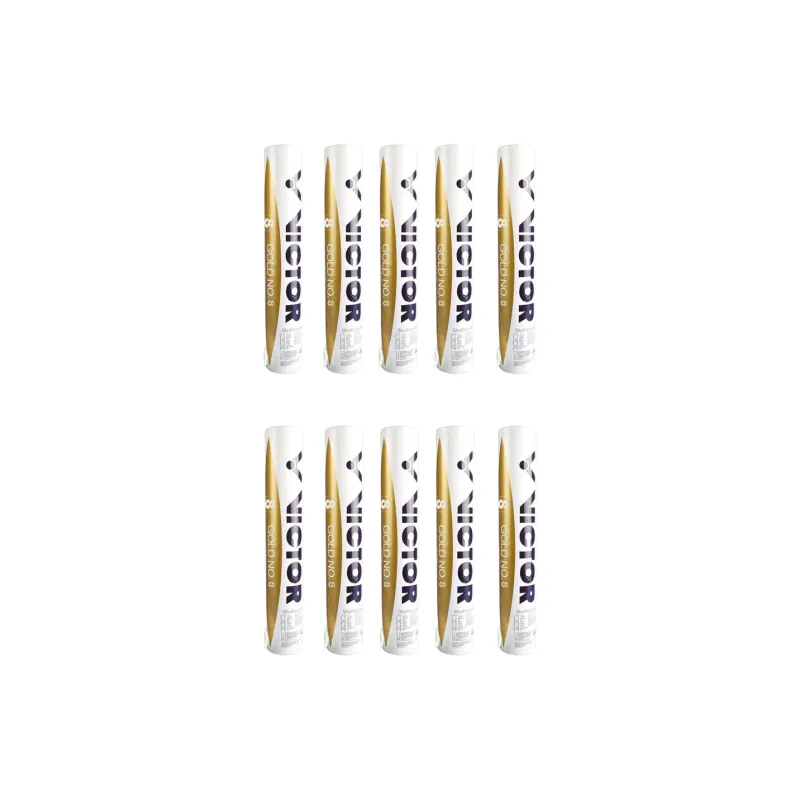 VICTOR Gold Size 8 Duck Feather Shuttlecock 12 Pack Water Duck Feather Outdoor Sports Shuttlecocks-9