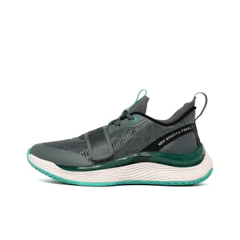 VOIT Cushioning, Slip Resistant, And Abrasion Resistant Low Top Basketball Shoes Unisex Dark Gray/Green