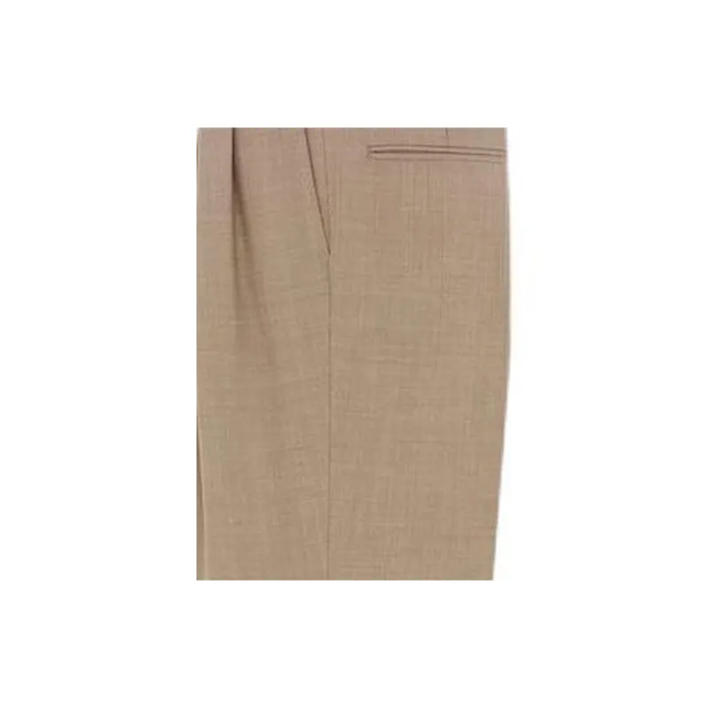 SAINT LAURENT High Waist Straight Leg Trousers-2