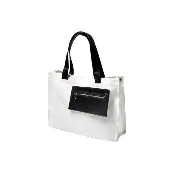 ROARINGWILD Cotton 2-in-1 Canvas Tote Handbag Regular Unisex Ecru