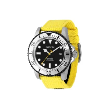 INVICTA Wrist Watch Automatic Mechanical Movement Polyester Strap 44mm Black Dial Men's Watches