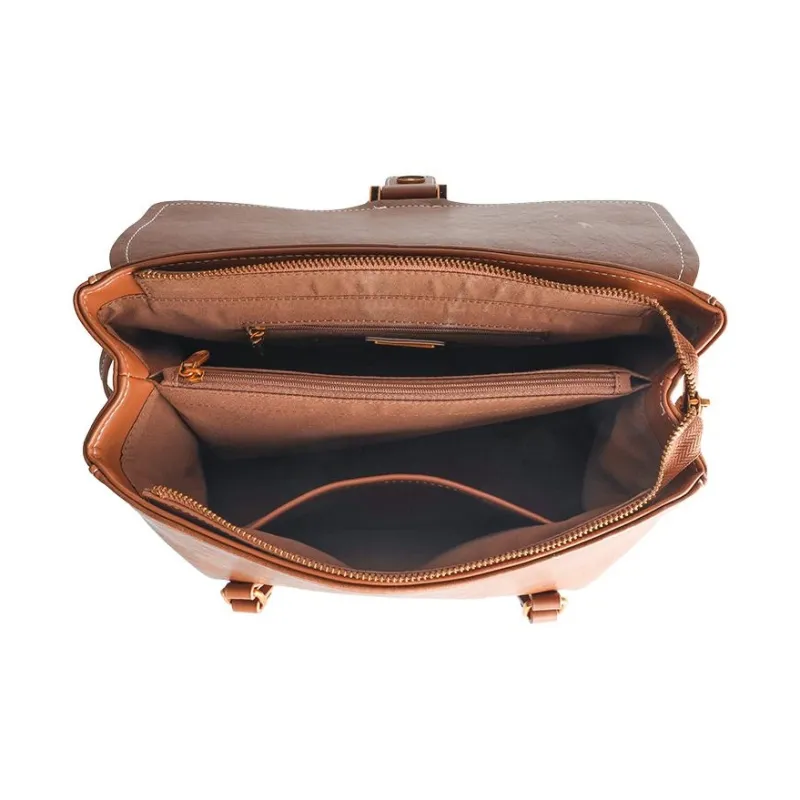GELANNI Polyurethane Handbag Shoulder Bag Regular Unisex Brown-6