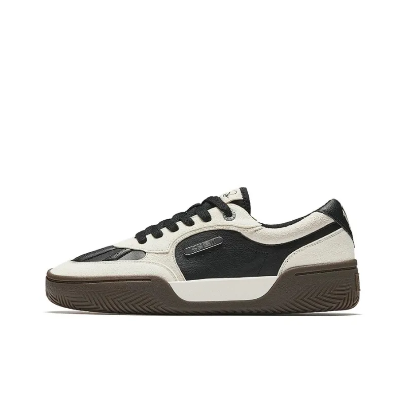 Anta Owen Hélà TRIBE Slip Resistant, Abrasion Resistant, Lightweight Low Top Skateboard Shoes Women's White Black-0