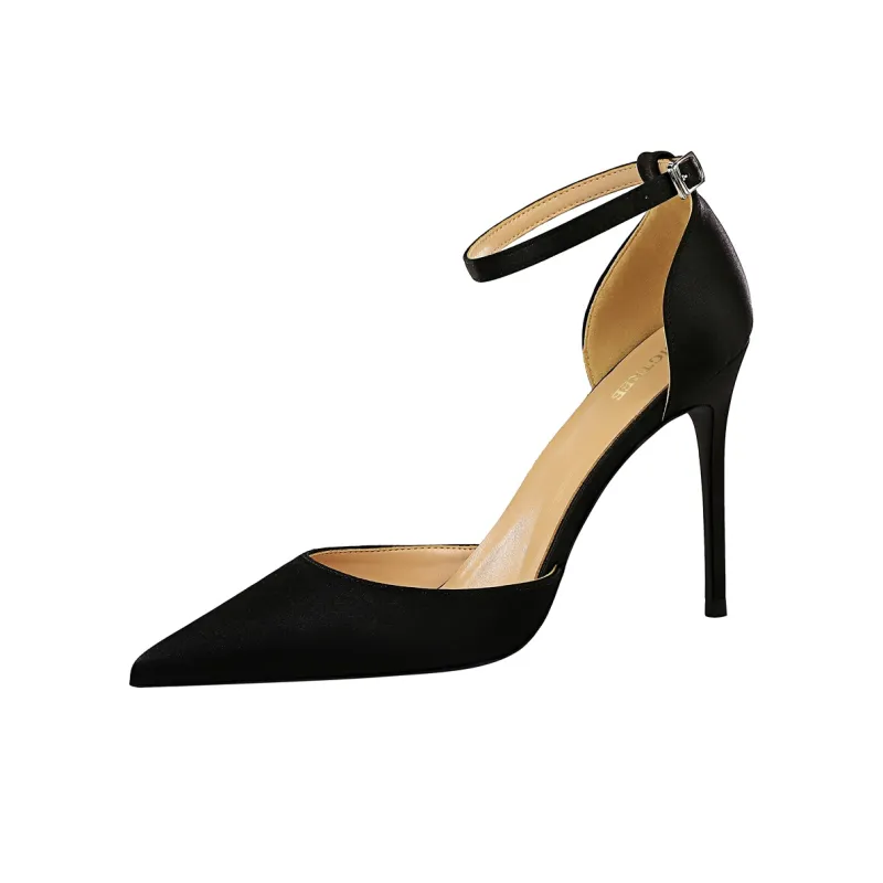 QITUMAUL Slim Heel High Heels 10cm Women's-1