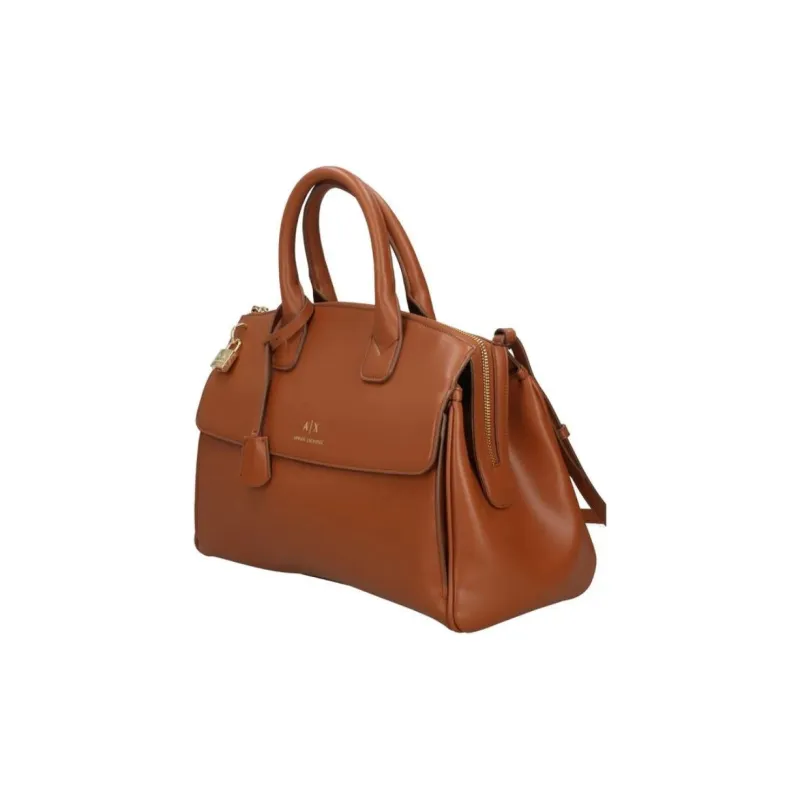 ARMANI EXCHANGEAE Imitation Leather Shoulder Bag, Crossbody Bag, Handbag Women's Brown-1