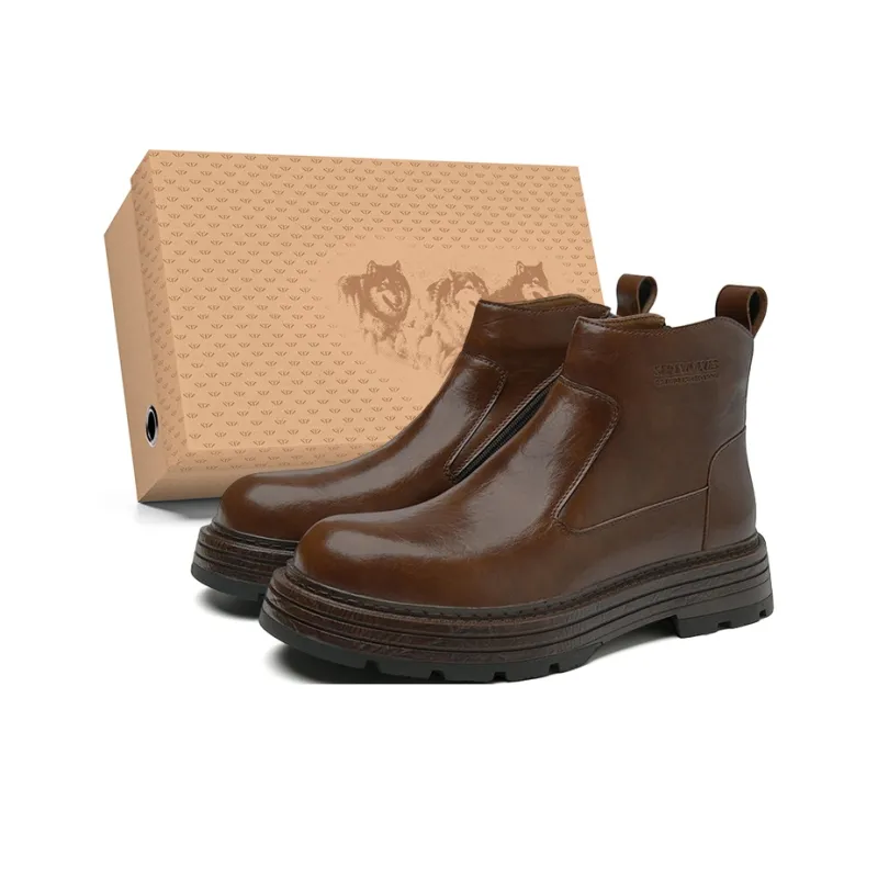 SEPTWOLVES Ankle Boots Men Red Brown/Black-0