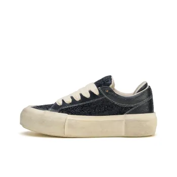 MATNUT Black, Distressed Platform Height Increasing Skateboard Shoes