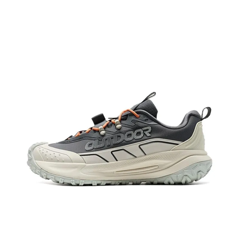 XTEP Anti Slip And Wear Resistant Coverage Low Top Outdoor Shoes Men's Gray White-0