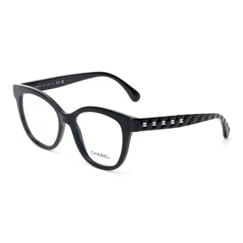 CHANEL Plate Frame Square Eyeglass Frames Women's